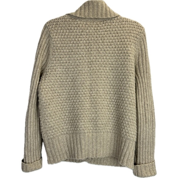 Lord & Taylor Chunky Cardigan Wool Alpaca Blend Wide Collar Sweater Vint… - Picture 2 of 10